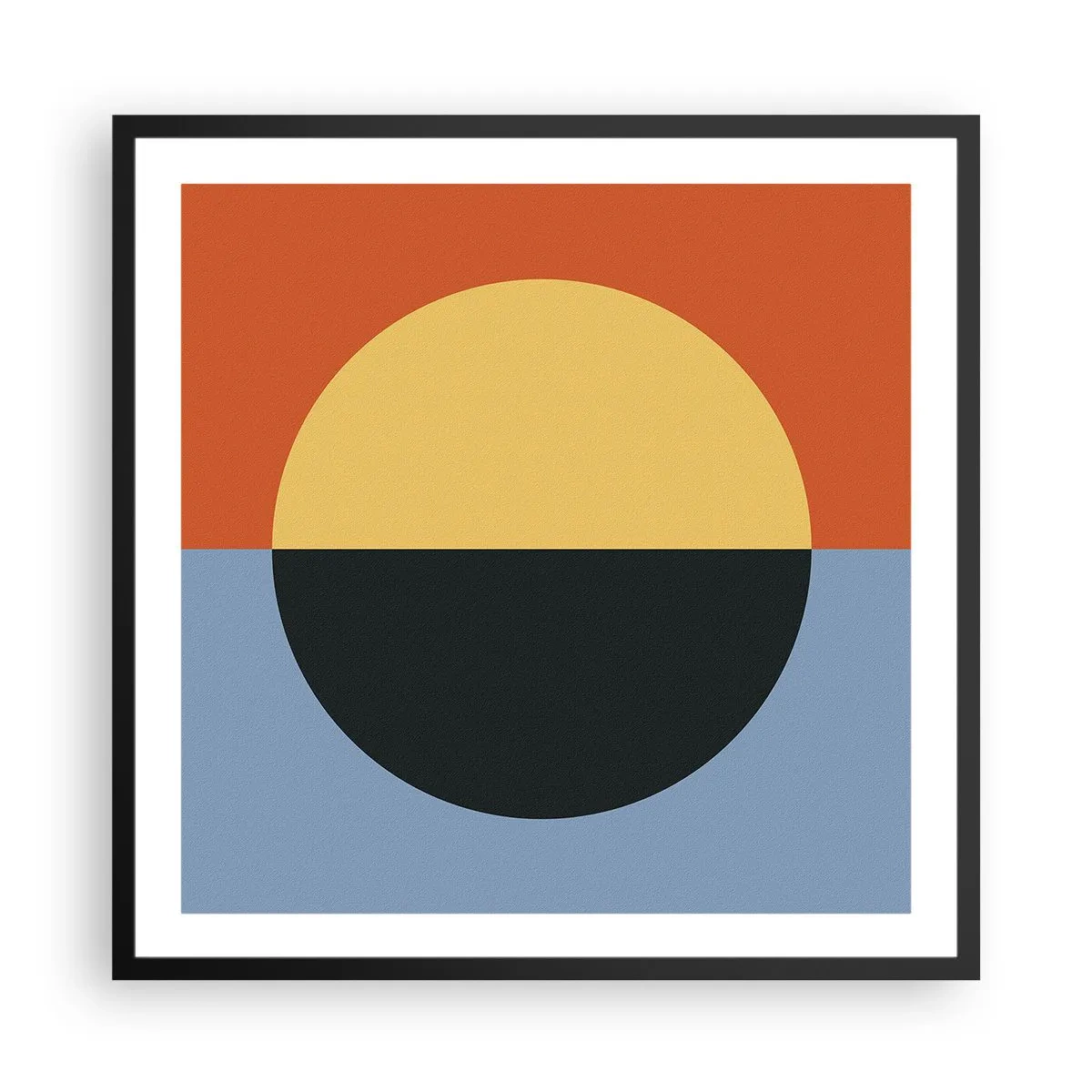Poster in cornice nera - Composizione di caldo e freddo - 60x60 cm