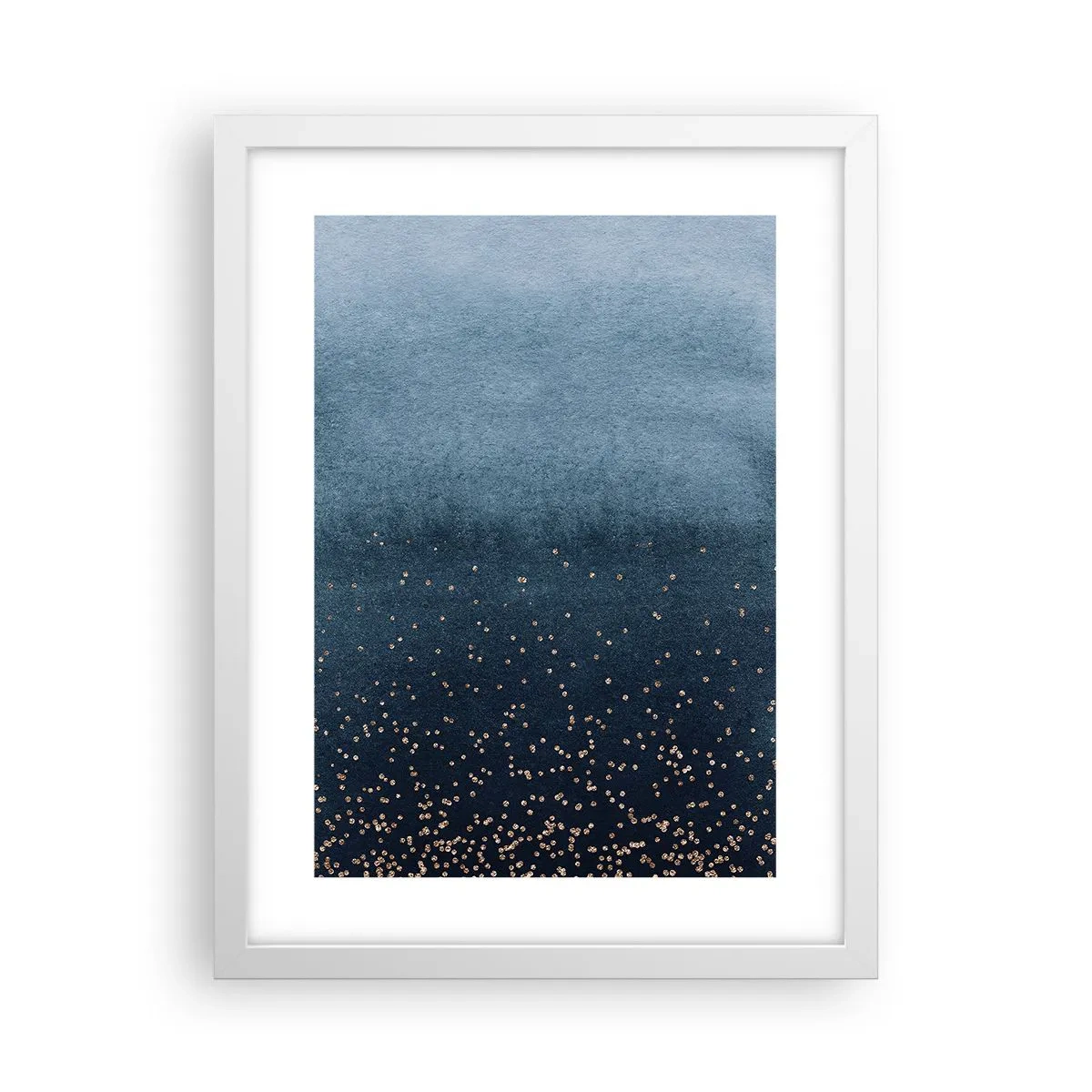 Poster in cornice bianca - Composizione: fasi blu - 30x40 cm