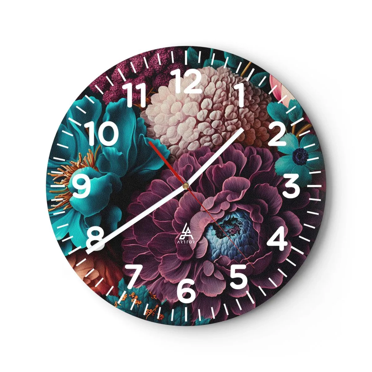 Orologio da parete - Orologio in Vetro - Ricchezza della natura - 30x30 cm