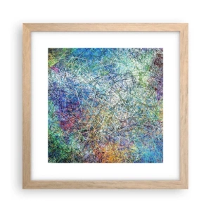 Poster in cornice rovere chiaro - Non è cosi semplice - 30x30 cm