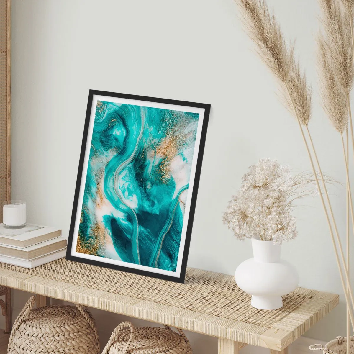 Poster in cornice nera - Il fiume d'oro - 61x91 cm