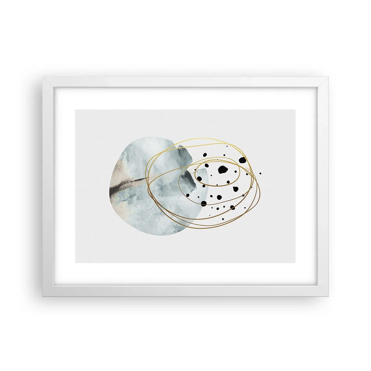 Poster in cornice bianca - Nell'abbraccio dello spazio - 40x30 cm