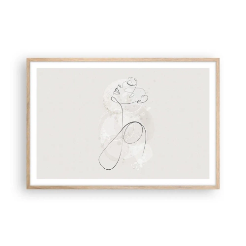 Poster in cornice rovere chiaro - La spirale della bellezza - 91x61 cm