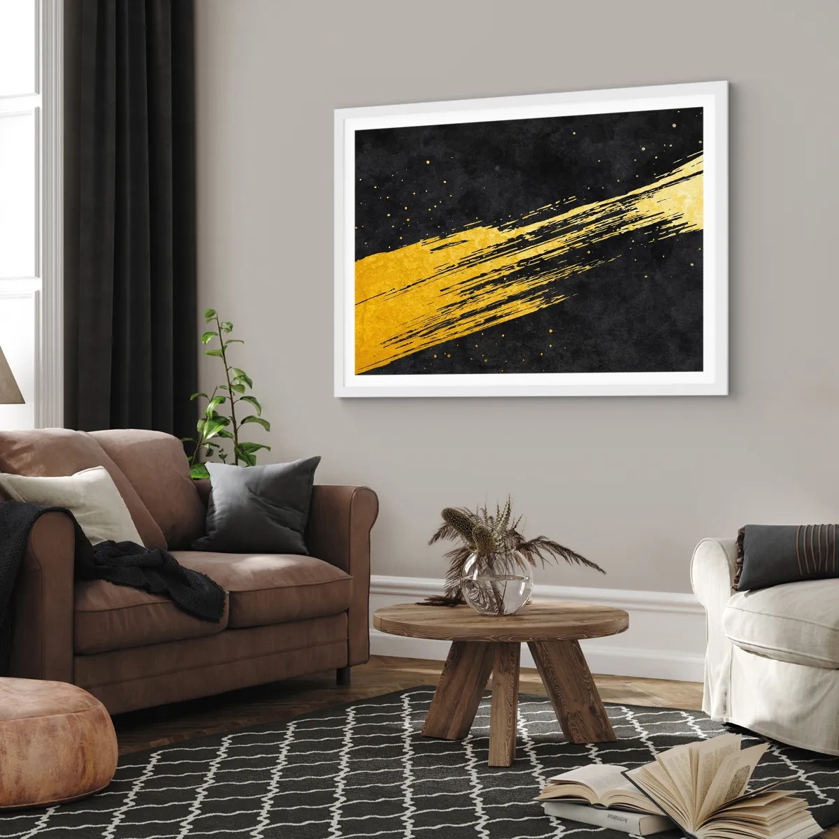 Poster in cornice bianca - Salto nell'iperspazio - 100x70 cm