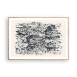 Poster in cornice rovere chiaro - Composizione nebbiosa - 100x70 cm
