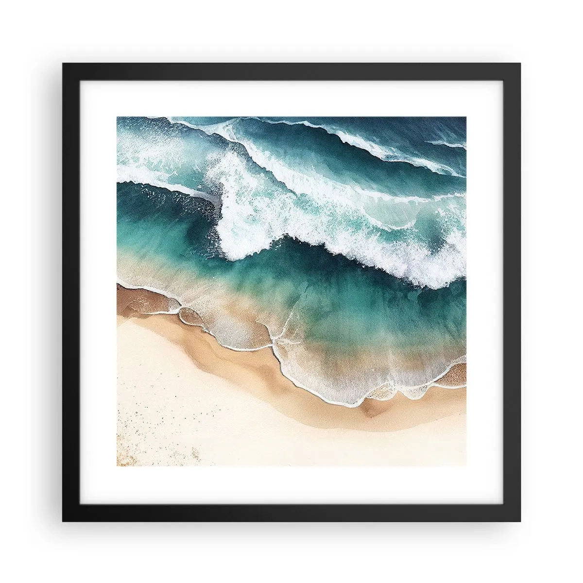 Poster in cornice nera - L'eterno incontro - 40x40 cm