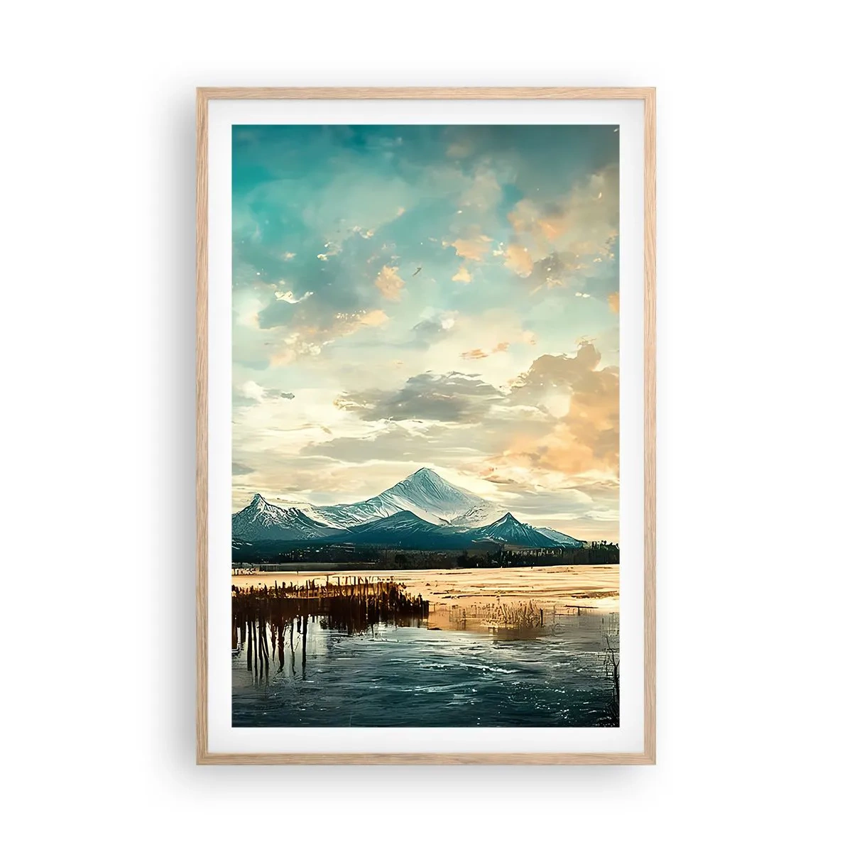 Poster in cornice rovere chiaro - Sotto la protezione del cielo - 61x91 cm