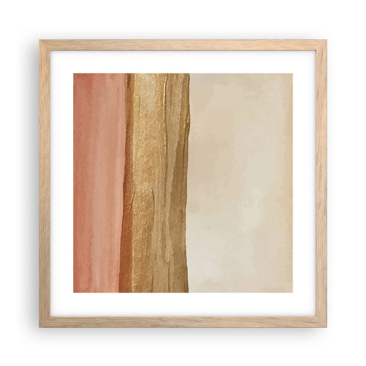 Poster in cornice rovere chiaro - Composizione verticale - 40x40 cm