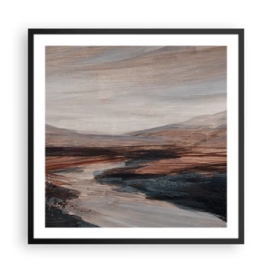 Poster in cornice nera - Valle tranquilla - 60x60 cm