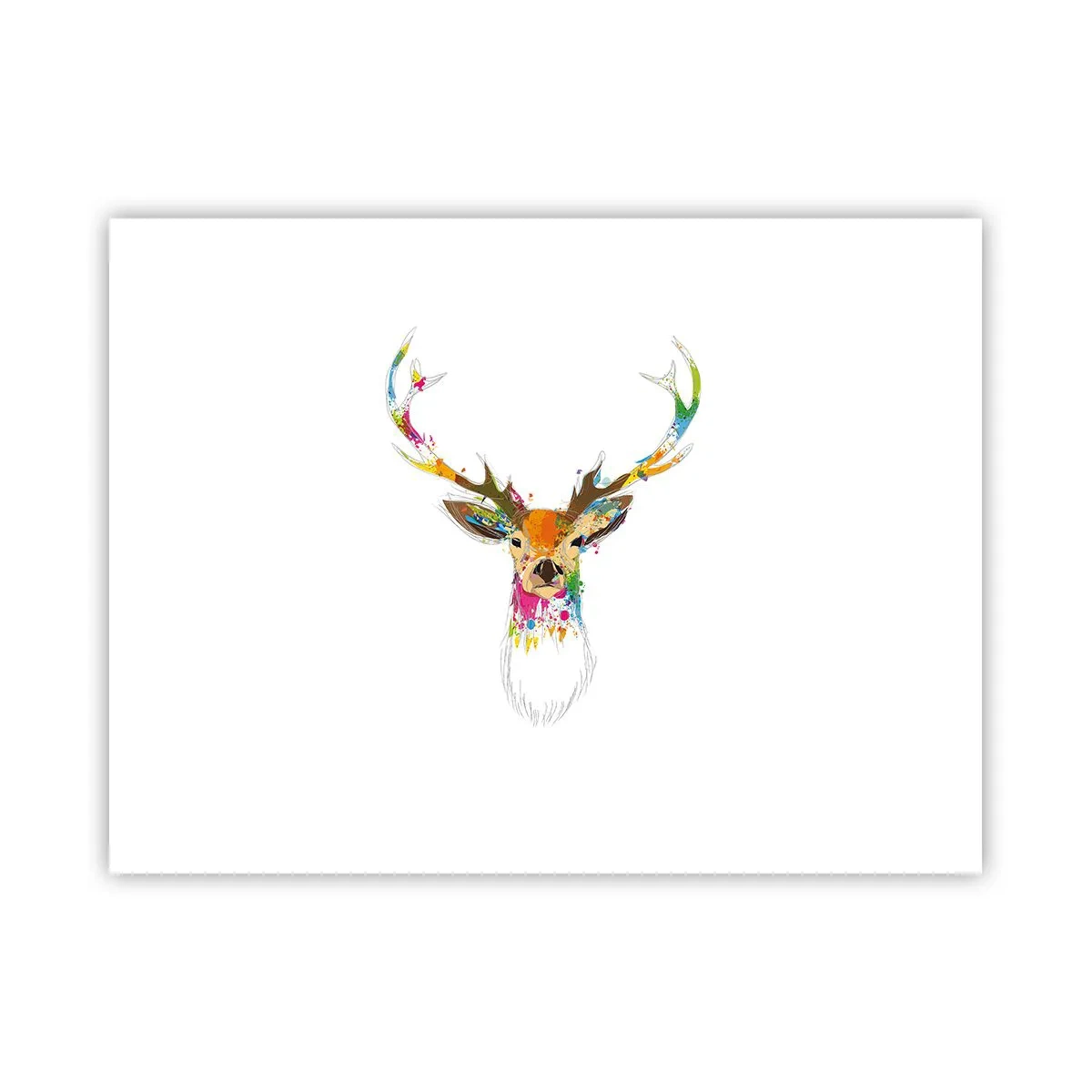 Poster - Mite cerbiatto immerso nel colore - 40x30 cm