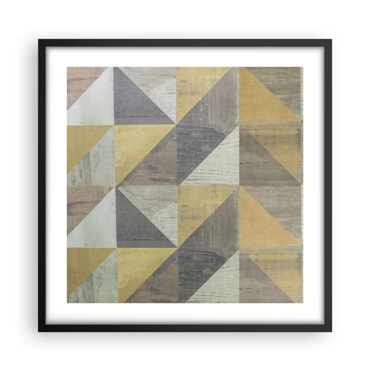 Poster in cornice nera - Secondo i triangoli - 50x50 cm