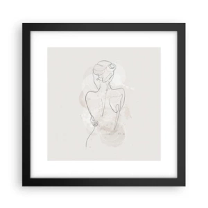 Poster in cornice nera - Come uno strumento delicato - 30x30 cm