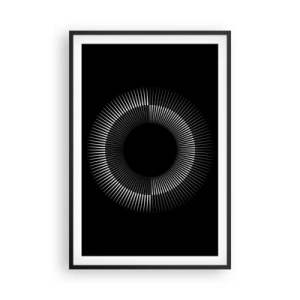 Poster in cornice nera - Sole nero - 61x91 cm
