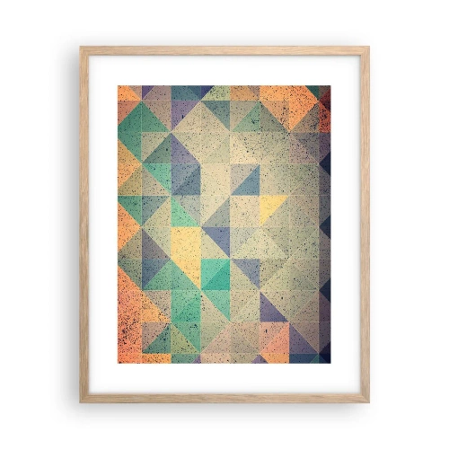 Poster in cornice rovere chiaro - La repubblica dei triangoli - 40x50 cm