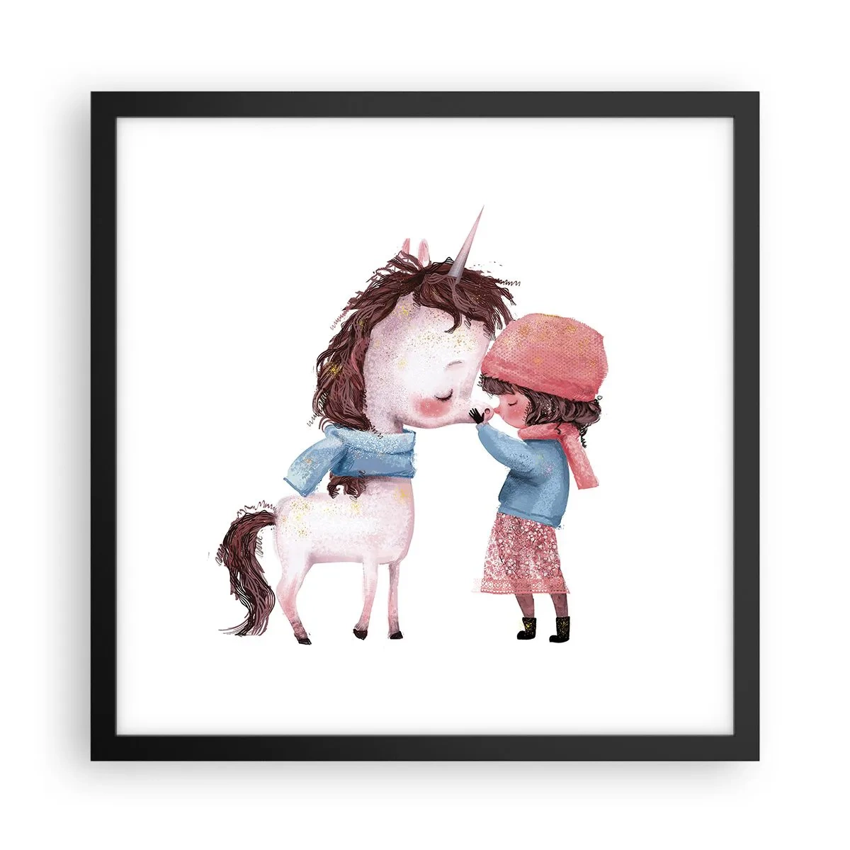 Poster in cornice nera - Racconto d'inverno - 40x40 cm