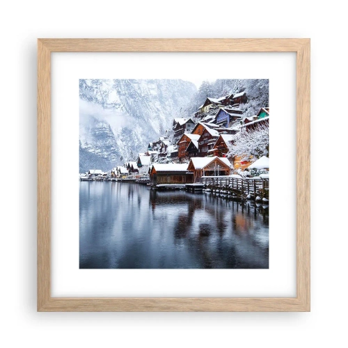 Poster in cornice rovere chiaro - Decorazione invernale - 30x30 cm