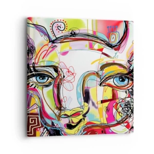 Quadro su tela - Stampe su Tela - La ricchezza della natura felina - 30x30 cm