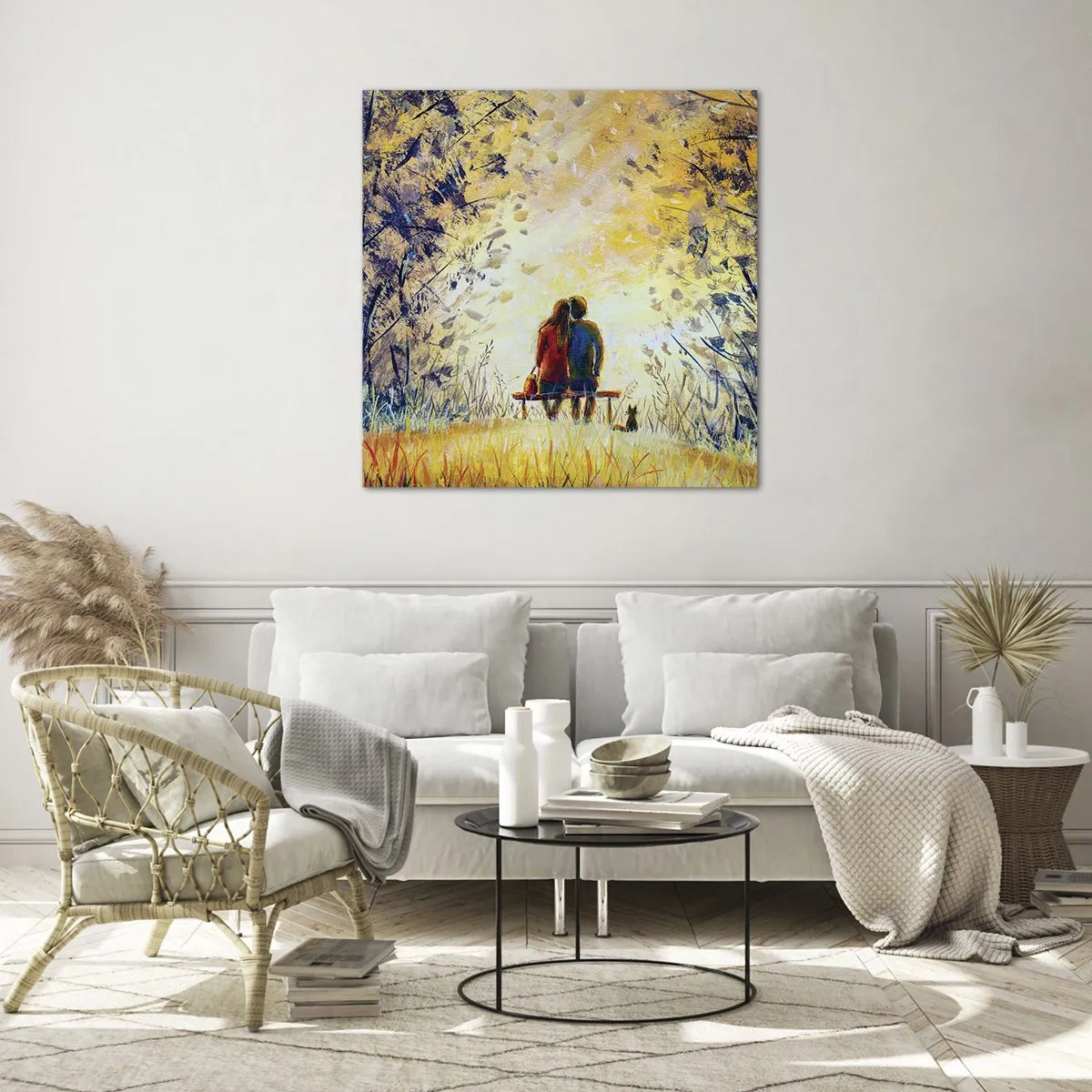 Quadro su vetro - Attimo magico - 70x70 cm