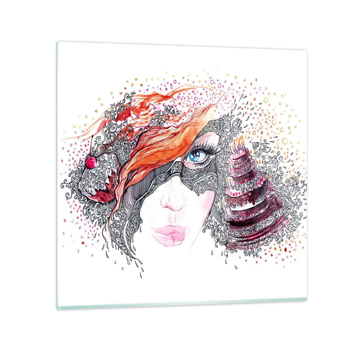 Quadro su vetro - Con lei ogni giorno è festa - 70x70 cm