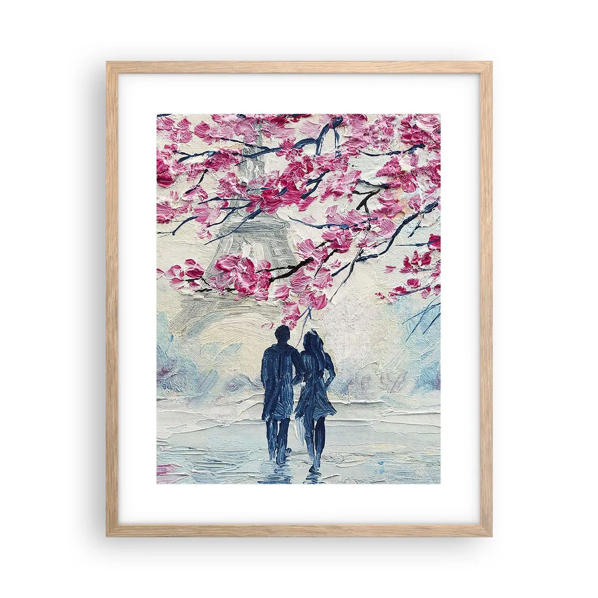Poster in cornice rovere chiaro - Passeggiata romantica - 40x50 cm