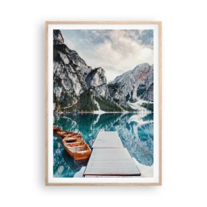 Poster in cornice rovere chiaro - Ti mostriamo la bellezza - 70x100 cm