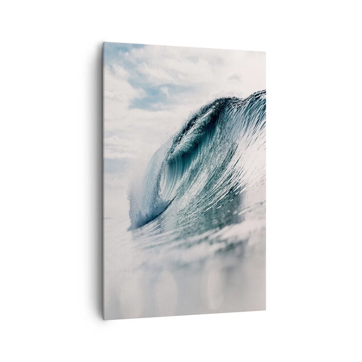 Quadro su tela - Stampe su Tela - Un'onda del mare catturata in un momento dinamico contro il cielo - 80x120cm - Cima d'acqua - Decorazione murale moderna per soggiorno e camera da letto ARTTOR