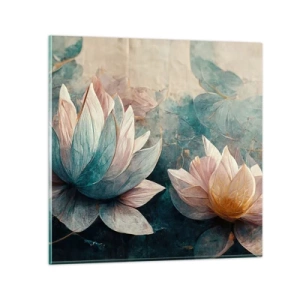 Quadro su vetro - Le stelle del lago - 30x30 cm