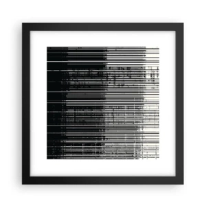 Poster in cornice nera - Onde e vibrazioni - 30x30 cm