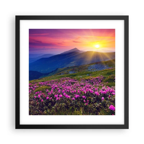 Poster in cornice nera - Odore di mugo e profumo di erbe - 40x40 cm