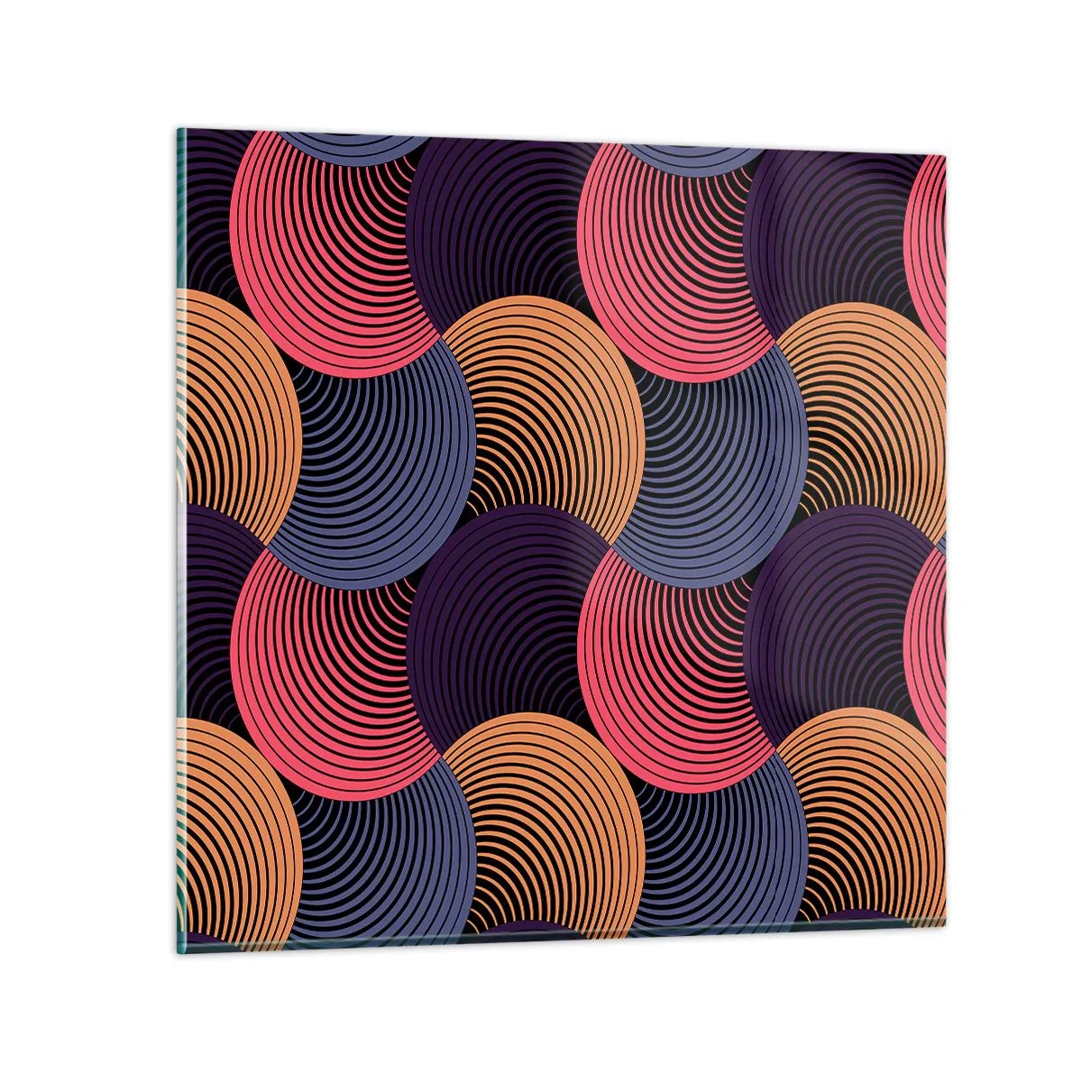 Quadro su vetro - Al ritmo delle sfere - 70x70 cm