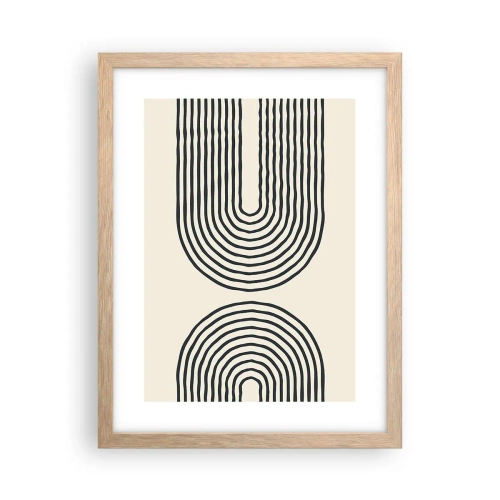 Poster in cornice rovere chiaro - Tra un attimo... - 30x40 cm