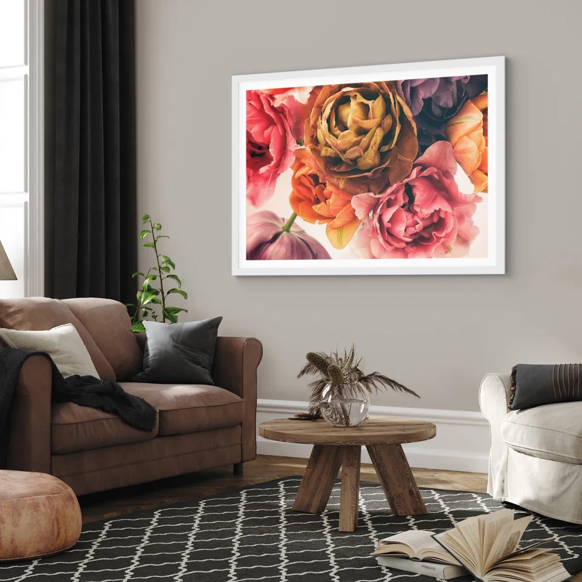 Poster in cornice bianca - La festa della vita - 100x70 cm