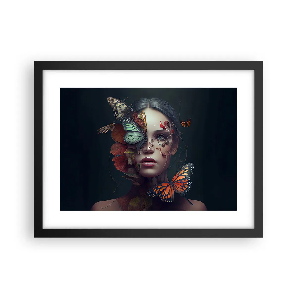 Poster in cornice nera - Metamorfosi fantastica - 40x30 cm