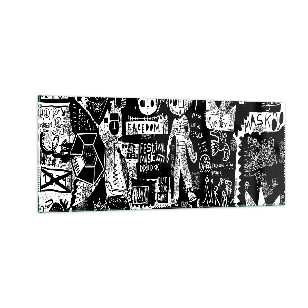 Quadro su vetro - Gioventù spirituale di giustizia e gioia - 100x40 cm