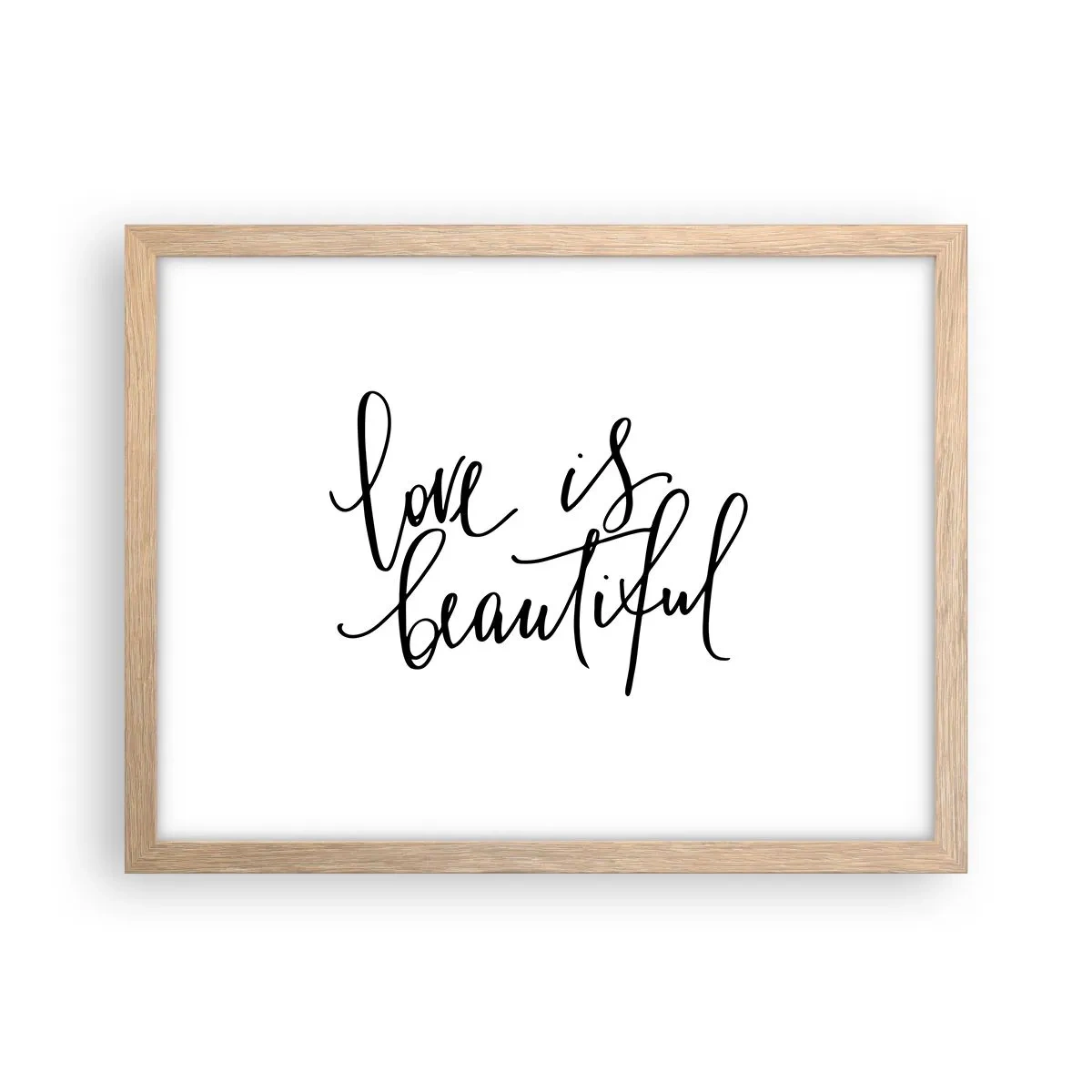 Poster in cornice rovere chiaro - Leggi e ripeti - 40x30 cm