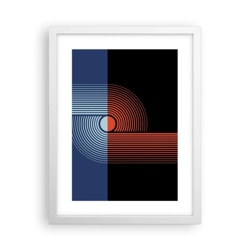 Poster in cornice bianca - Nell'abbraccio geometrico - 30x40 cm
