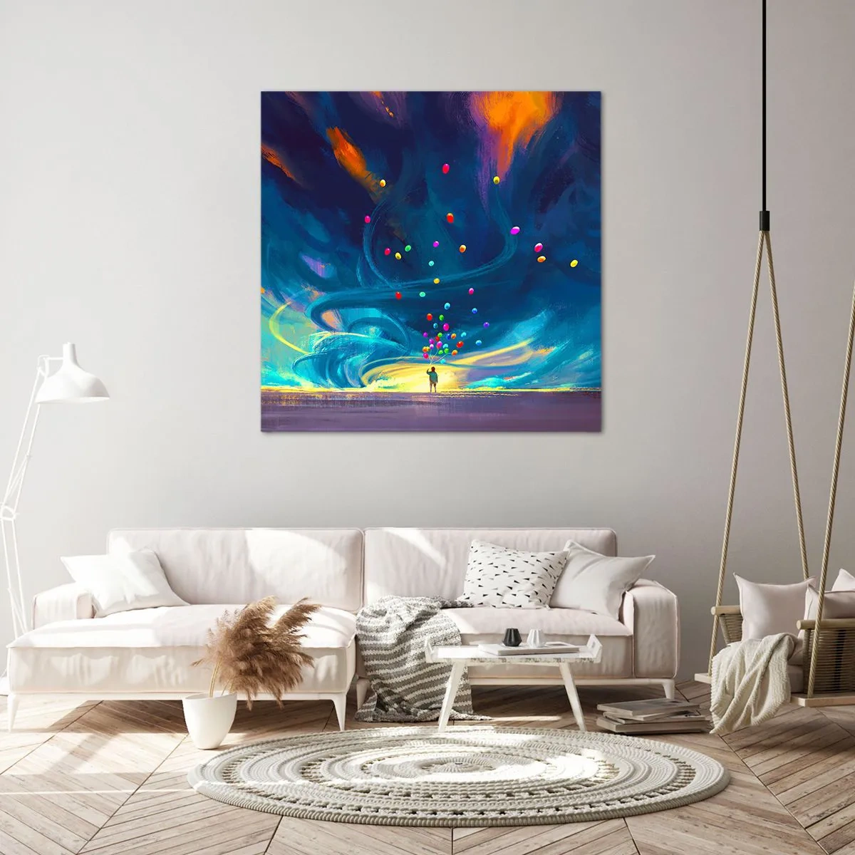 Quadro su tela - Stampe su Tela - Sul vento blu - 70x70 cm