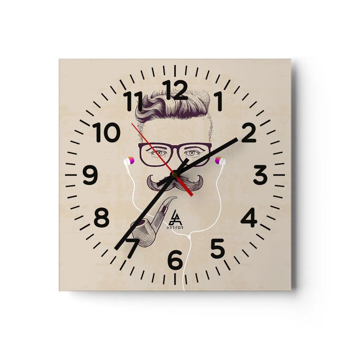Orologio da parete - Orologio in Vetro - Un vero uomo? - 40x40 cm