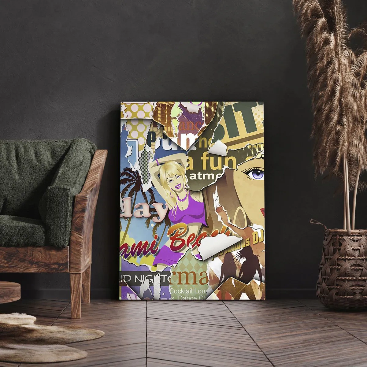 Quadro su tela - Stampe su Tela - Retrospettiva di vacanza - 45x80 cm