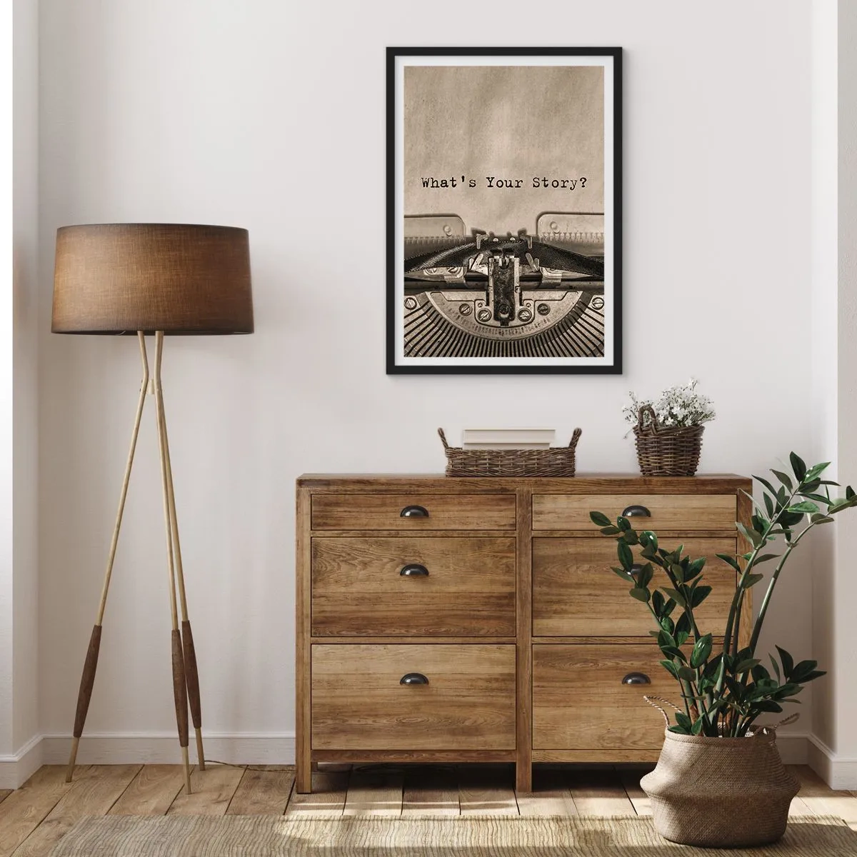 Poster in cornice nera - Rispondimi - 40x50 cm