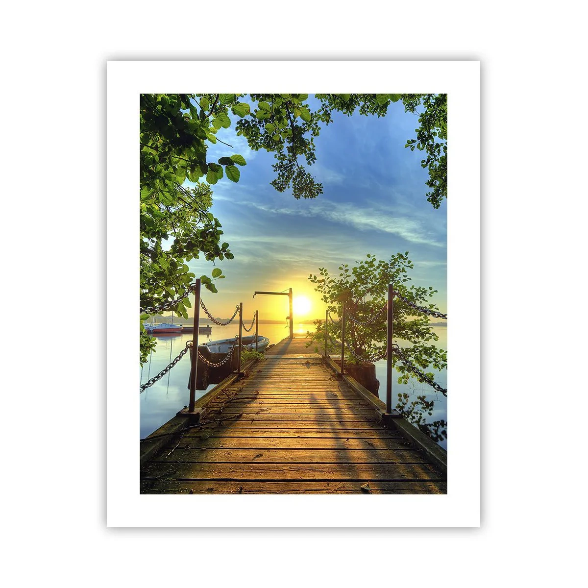 Poster - Tramonto sul lago - 40x50 cm