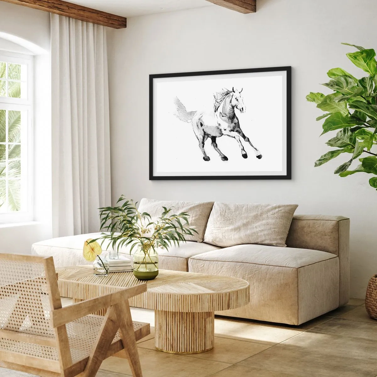 Poster in cornice nera - Anima indomabile - 40x30 cm
