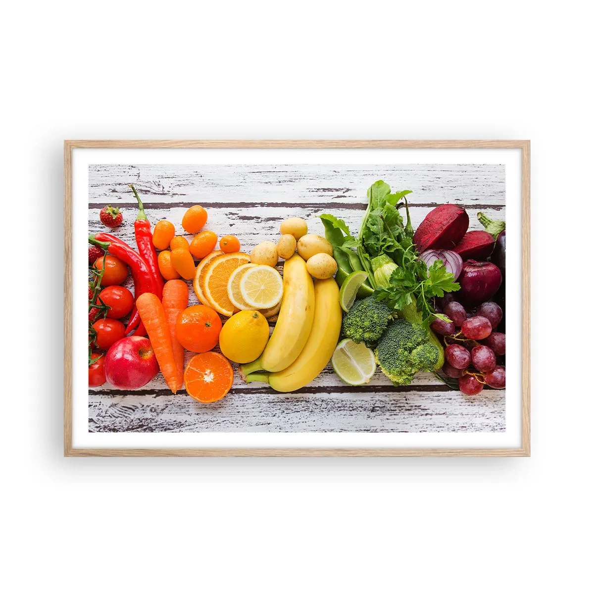 Poster in cornice rovere chiaro - Non basta? - 91x61 cm