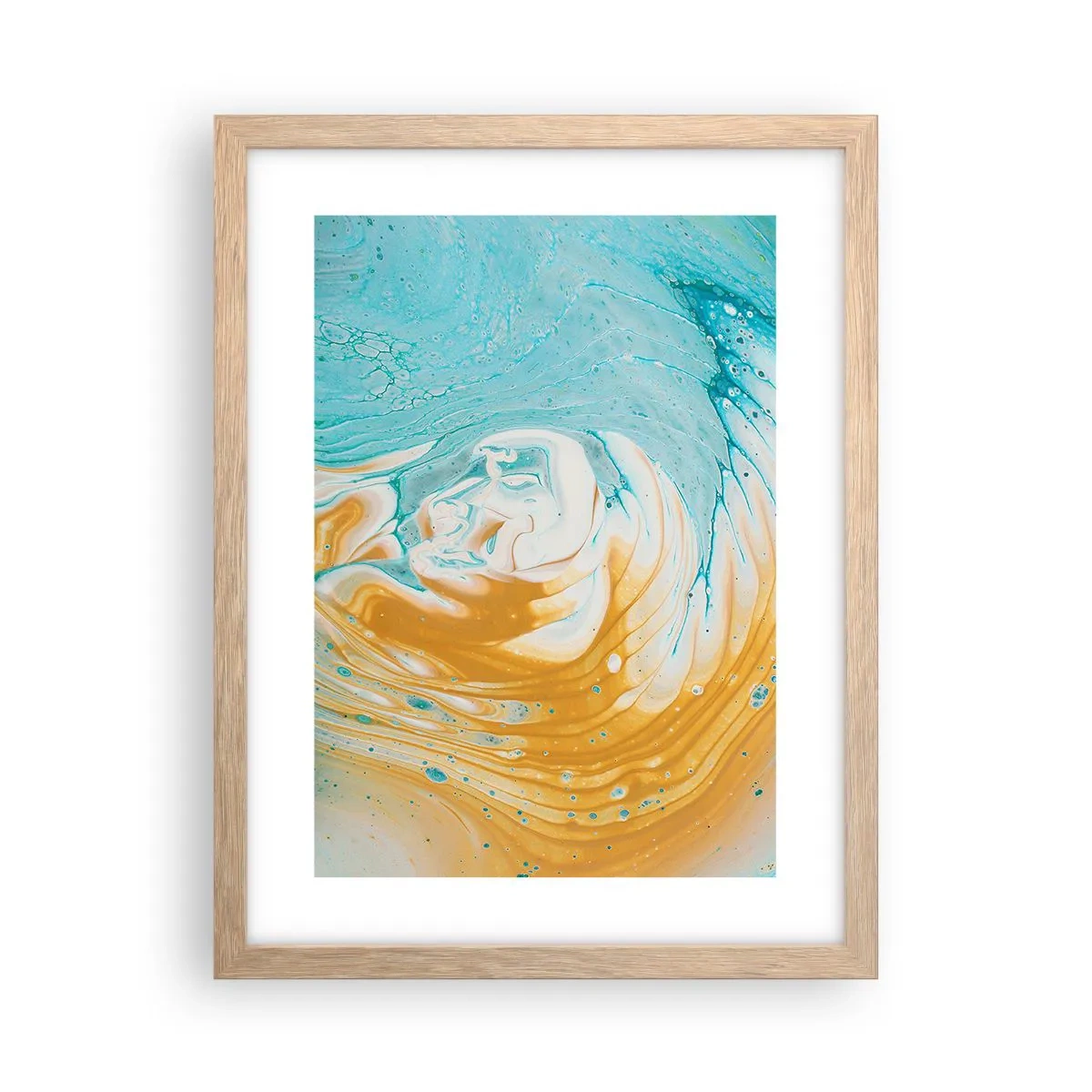 Poster in cornice rovere chiaro - Vortice pastello - 30x40 cm