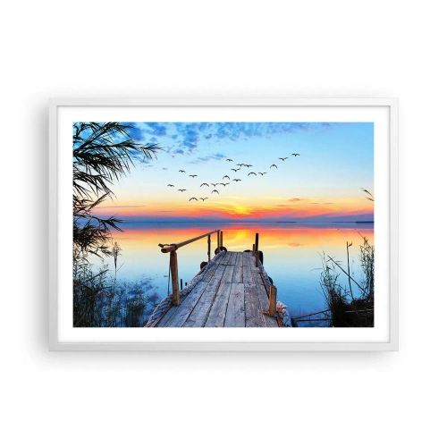 Poster in cornice bianca - Il tempo del ritorno - 70x50 cm
