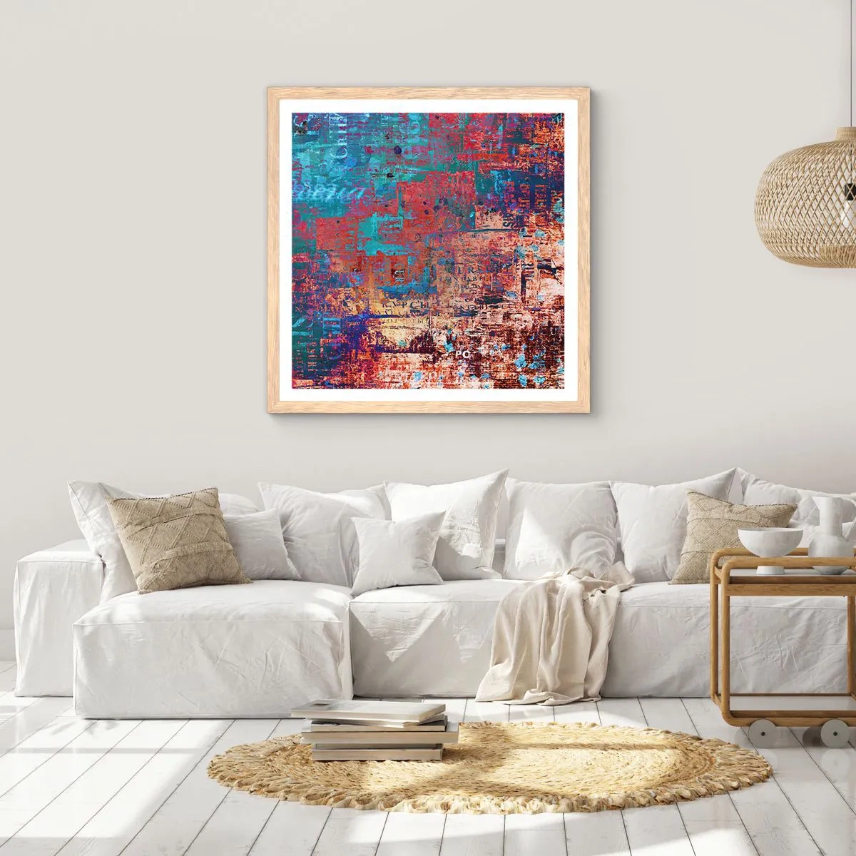 Poster in cornice rovere chiaro - Memoria e dimenticanza - 40x40 cm