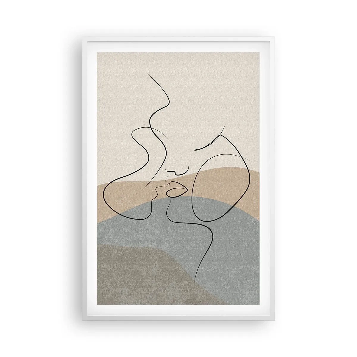 Poster in cornice bianca - Come un tocco di pennello - 61x91 cm