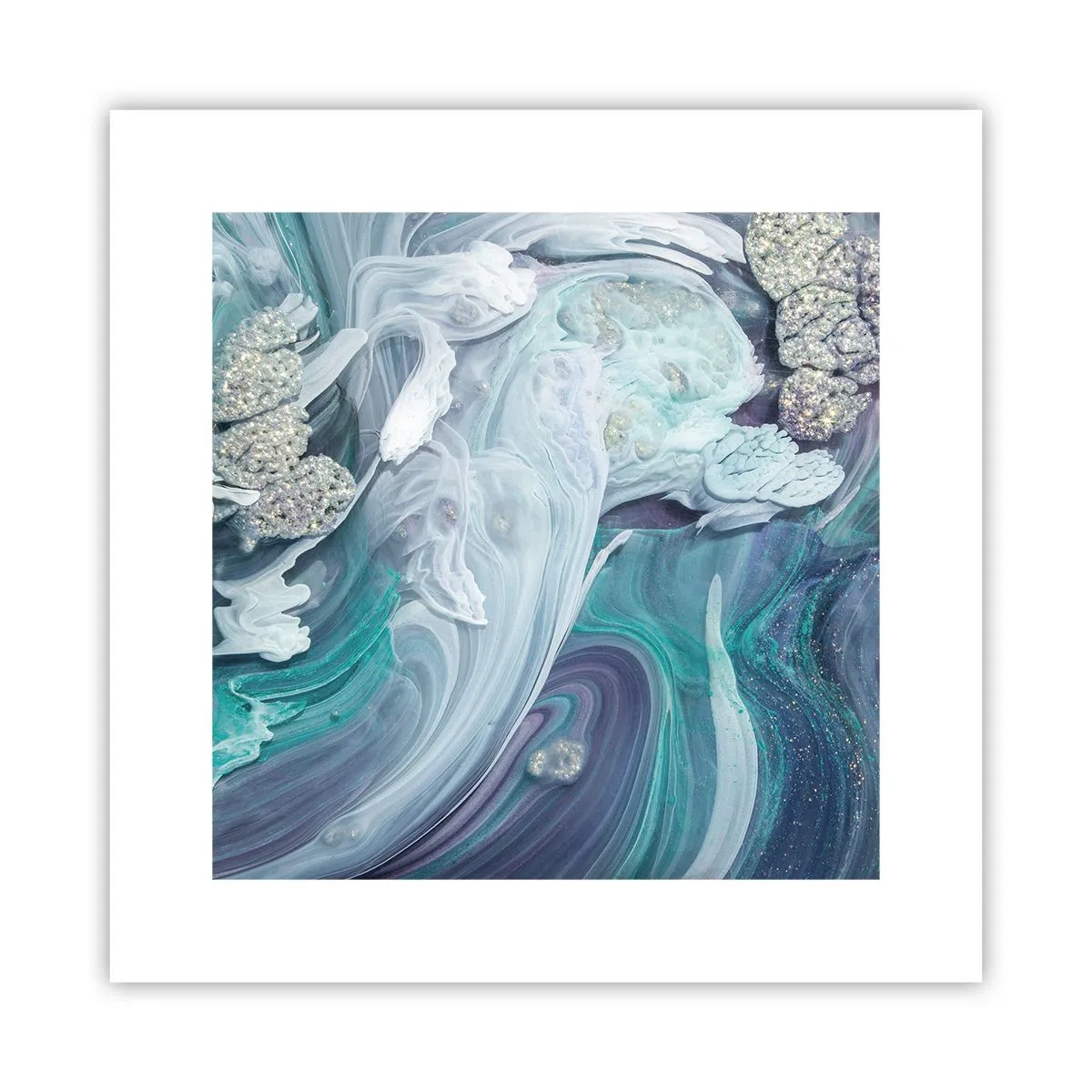 Poster - Correnti di blu - 30x30 cm