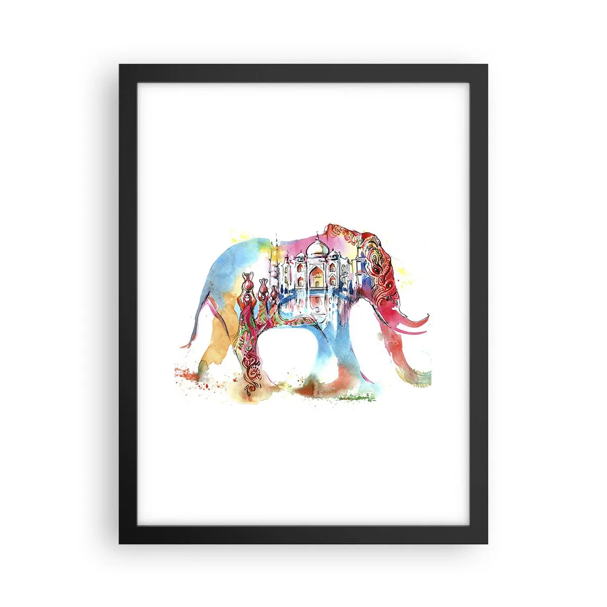 Poster in cornice nera - India: aura d'amore - 30x40 cm