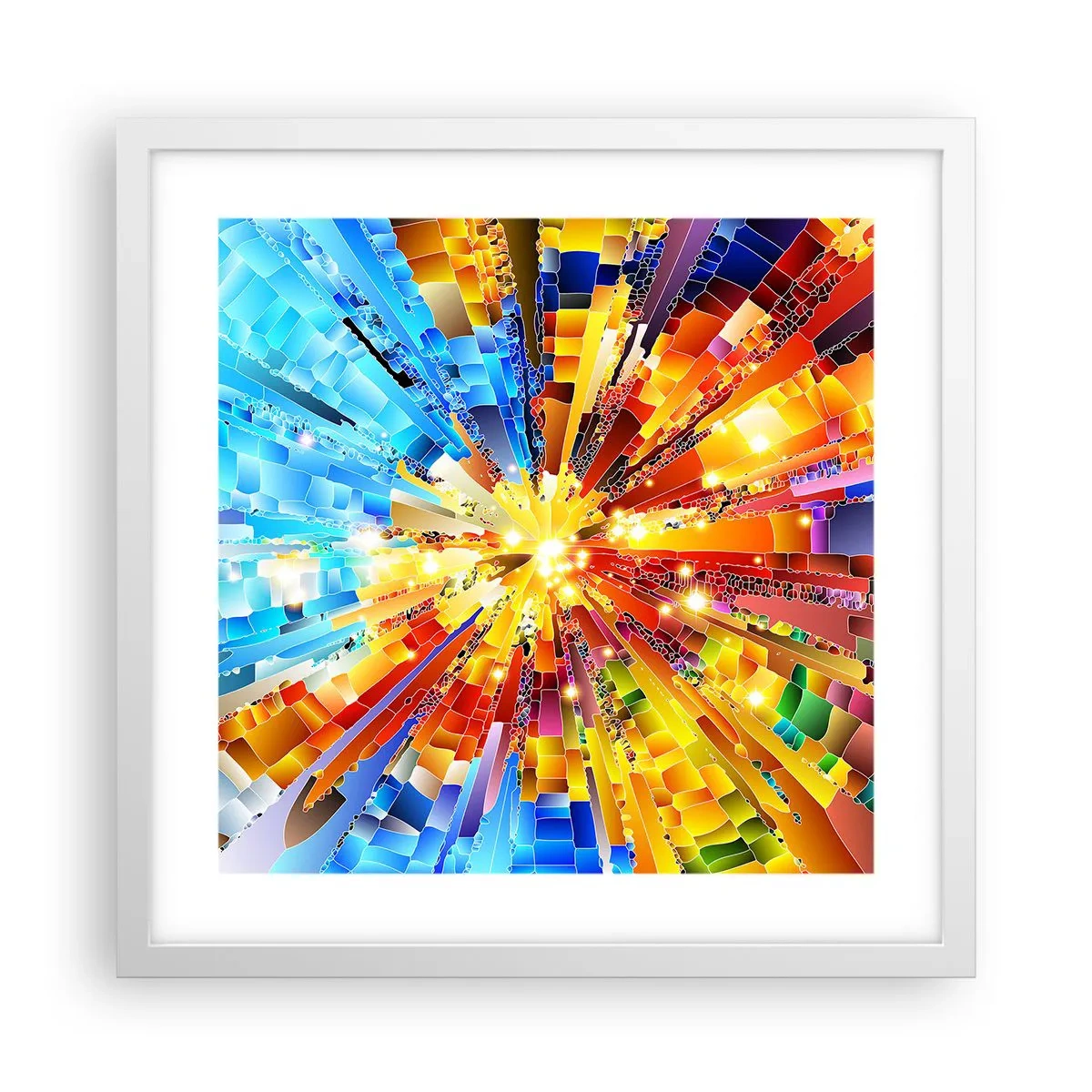 Poster in cornice bianca - In medias res - 40x40 cm